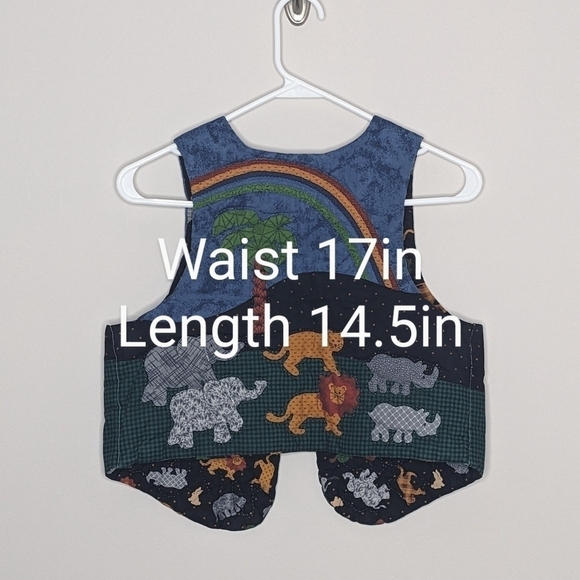 Handmade Noah's Arc Quilted Vest L 10 - Picture 4 of 5